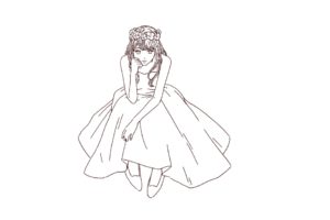 花嫁/ドレス姿の女性 イラスト