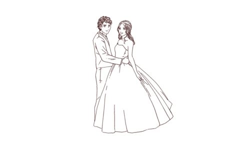 結婚式 洋装カップル
